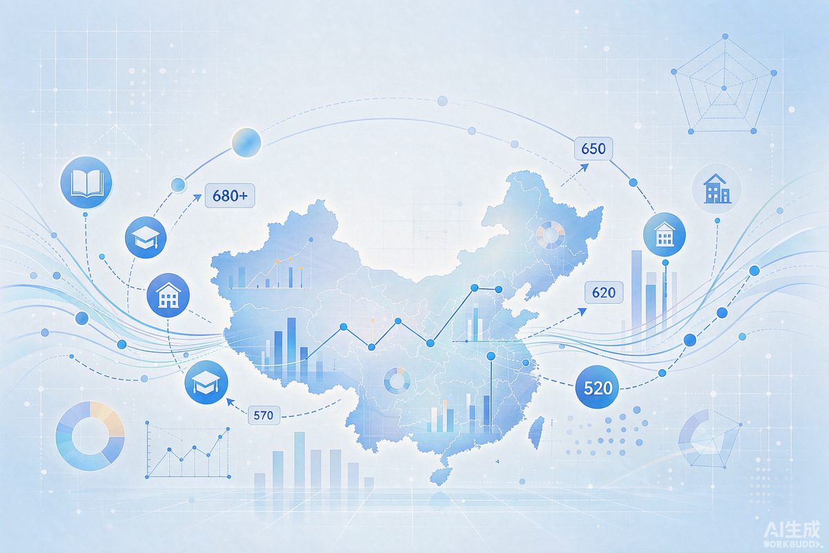 高考志愿数据研判示意图